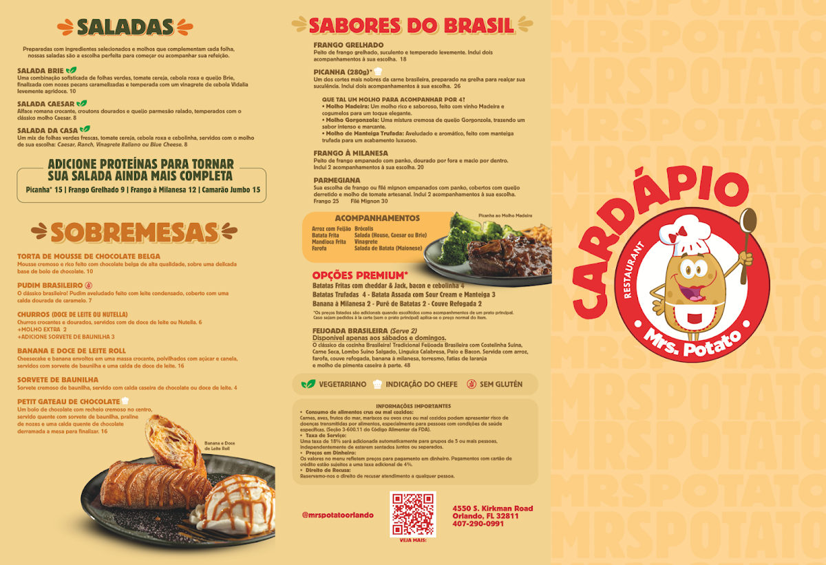 Mrs. Potato Restaurant Menu - Image 1